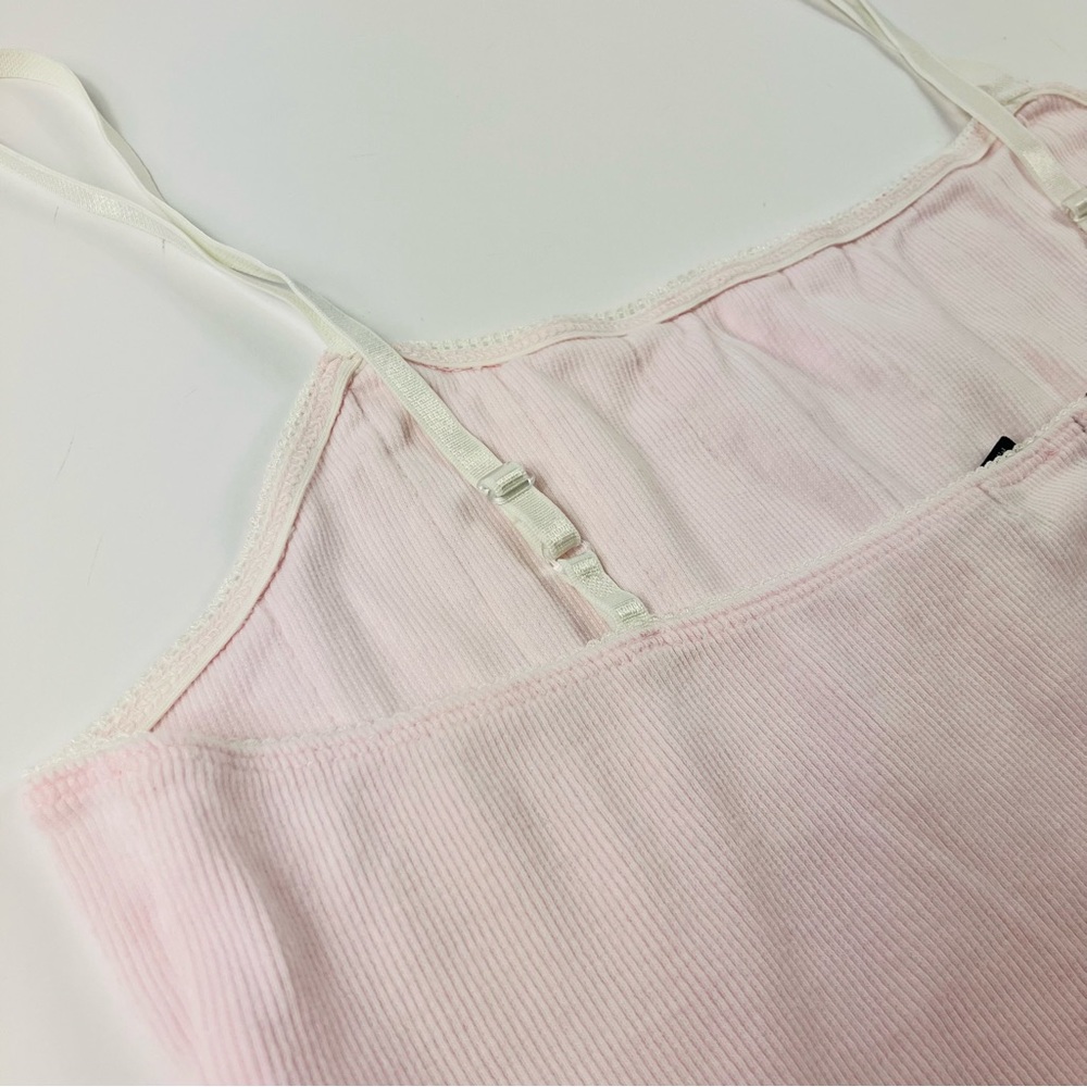 Vintage Moda International Victoria’s Secret Pink Floral Shabby Chic Cami - Picture 8 of 10